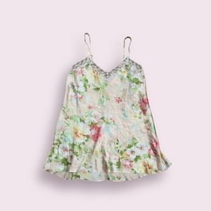 Vintage Oscar de la Renta Floral Slip Dress